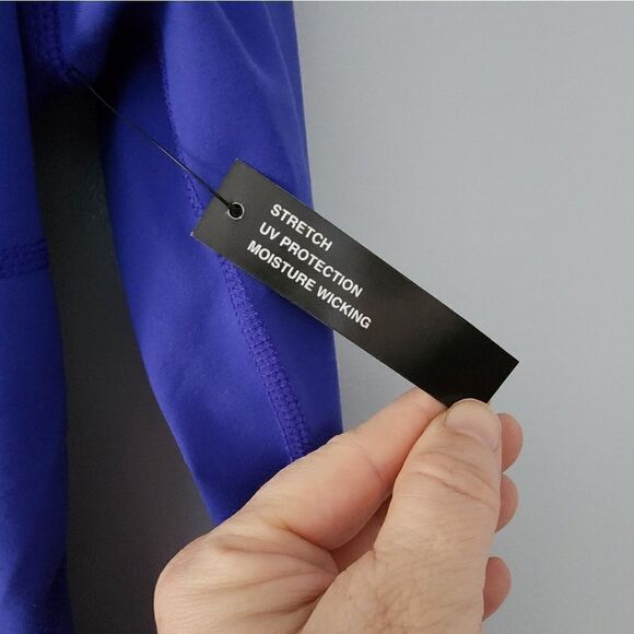 JOIA performance wear full zip  blue stretch UV protection moisture wicking new - Picture 7 of 12